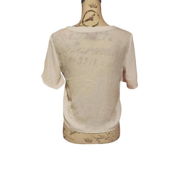 Vince Camuto Ladies White Tie Front Button Up Blouse - Size XS - Picture 5 of 7